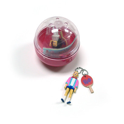 Ping Pong Player Keychain Capsule Toy